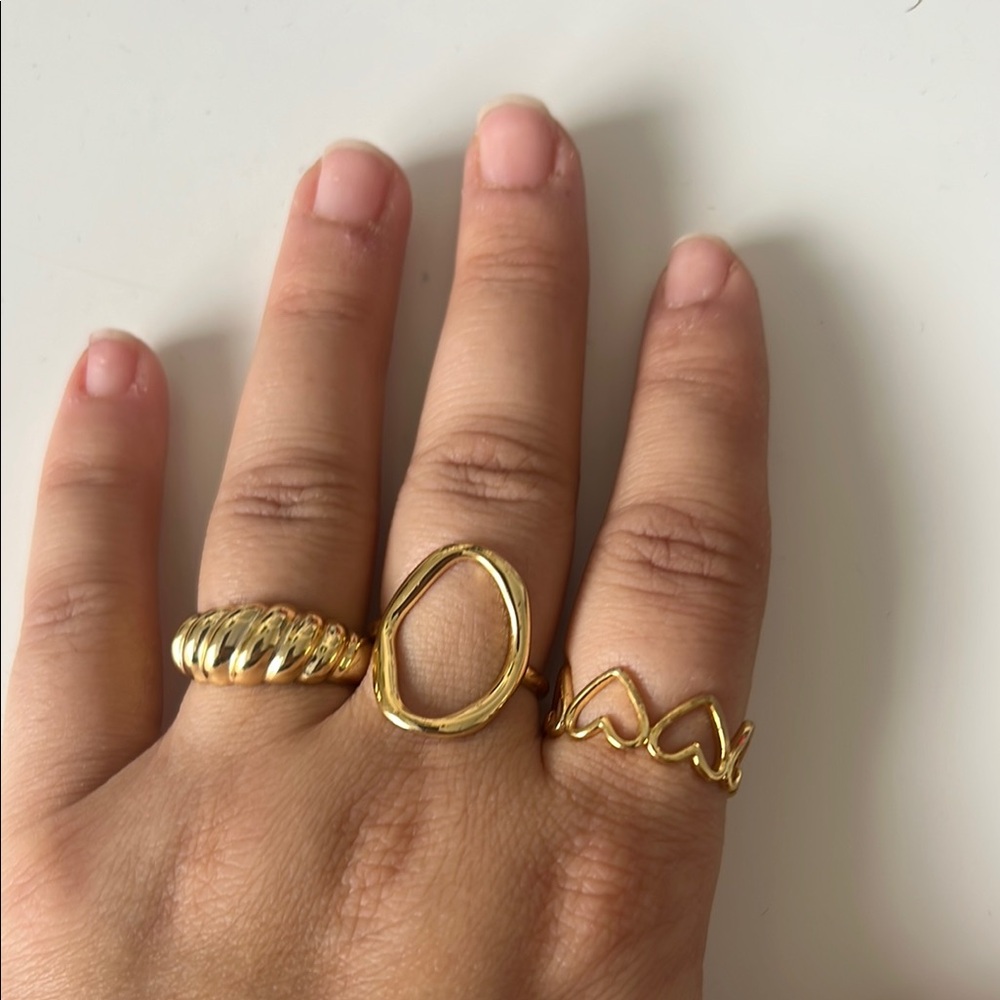 Plated Gold Ring Set